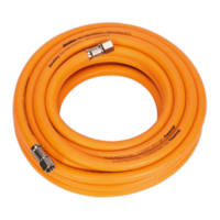Sealey High-Visibility Hybrid Air Hose with 1/4"BSP Unions 8mm x 10m